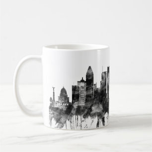 Montreal Canada Skyline BW Coffee Mug