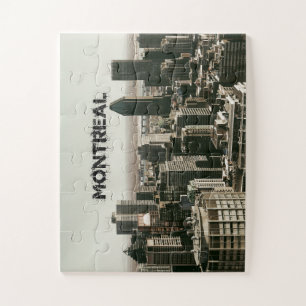 Montreal Canada Skyline with its Name Jigsaw Puzzle