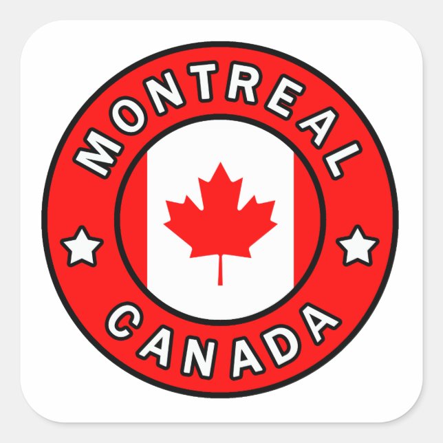 Montreal Canada Square Sticker (Front)