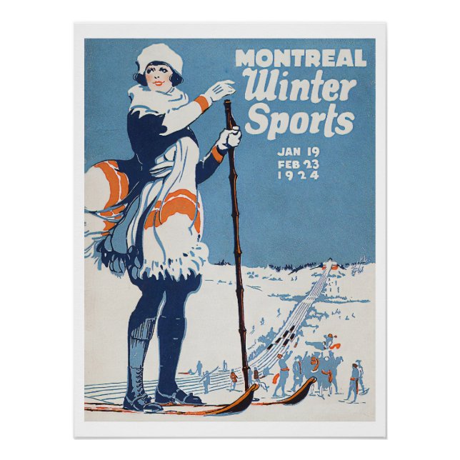 Montreal Canada Vintage Travel Postcard Poster (Front)