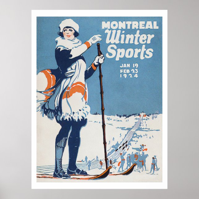 Montreal Canada Vintage Travel Postcard Poster (Front)