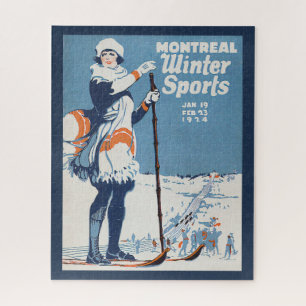 Montreal Canada Vintage Travel Poster Jigsaw Puzzle