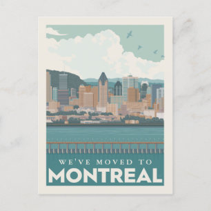 Montreal, Canada   We've Moved Invitation Postcard