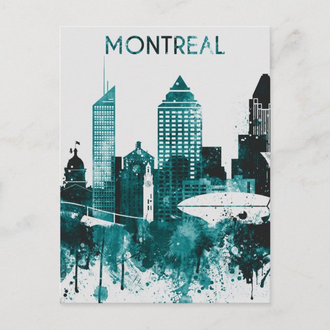 Montreal City Skyline Postcard (Front)
