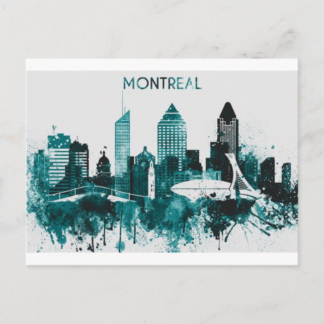 Montreal City Skyline Postcard (Front)