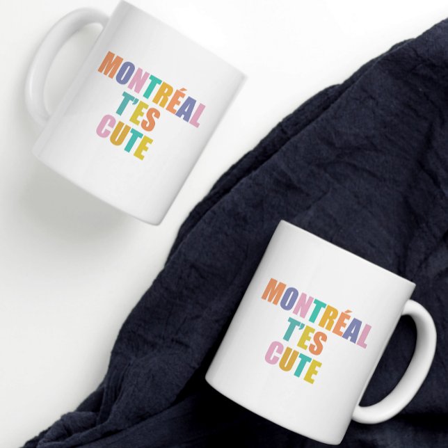 Montreal city typography modern colourful Mug (Creator Uploaded)