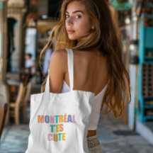 Montreal city typography modern colourful 