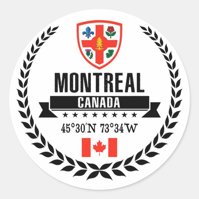 Montreal Classic Round Sticker (Front)