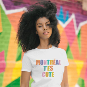 Montreal cute typography modern colorful T-Shirt