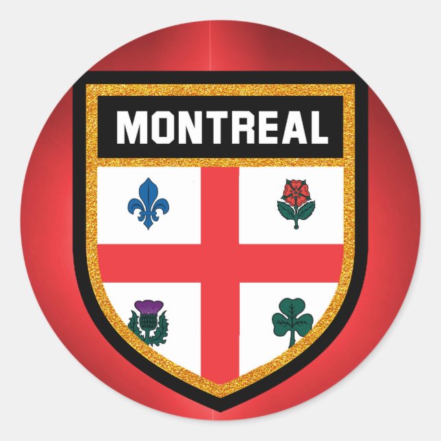 Montreal Flag Classic Round Sticker (Front)