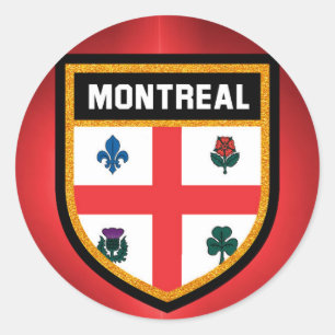 Montreal Flag Classic Round Sticker