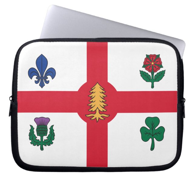 Montreal Flag Laptop Sleeve (Front)
