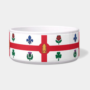 Montreal Flag on Pet Bowl