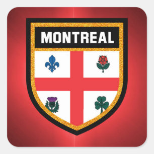 Montreal Flag Square Sticker