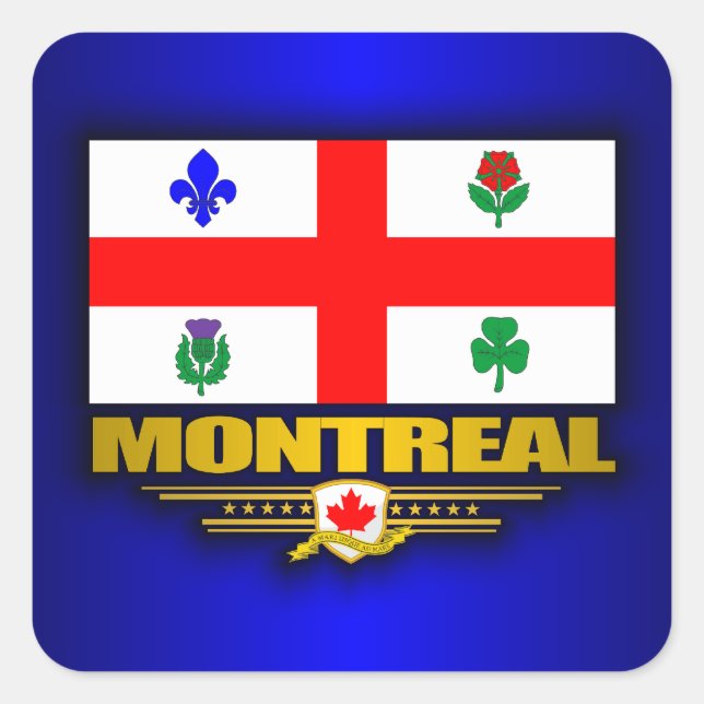 Montreal Flag Square Sticker (Front)