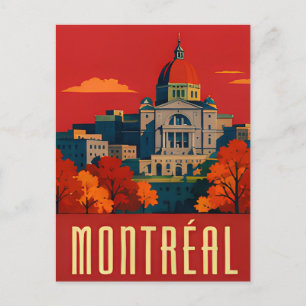 ️ MONTRÉAL — Historic Architecture in Autumn Retro Postcard