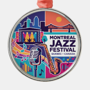 Montreal Jazz Festival Canada Metal Tree Decoration