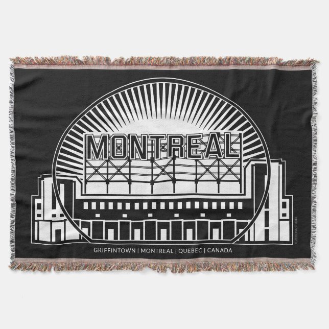 Montreal Landmark Throw Blanket (Front)