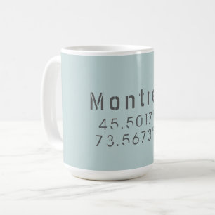Montreal Latitude & Longitude Coffee Mug