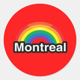 MONTREAL LGBT PRIDE RAINBOW CLASSIC ROUND STICKER