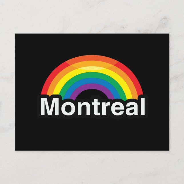 MONTREAL LGBT PRIDE RAINBOW POSTCARD (Front)