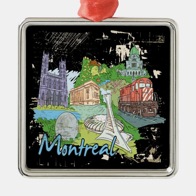 Montreal Metal Tree Decoration (Front)