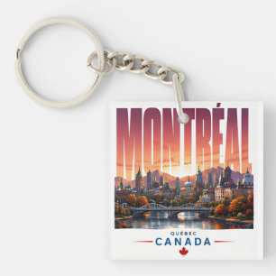🍂 Montreal Modern Skyline City Style 🍂 Key Ring