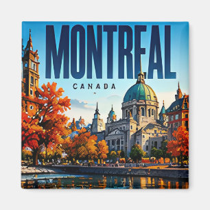 🍁 Montreal Modern Skyline City Style 🍁 Magnet