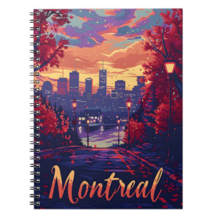 Montreal Nights: City Lights and Purple Clouds Notebook