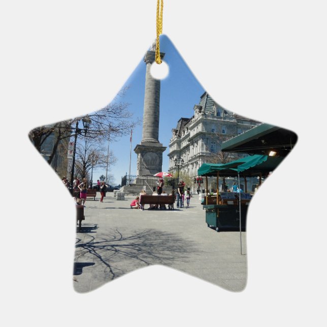 Montreal Old Port Ceramic Tree Decoration (Front)