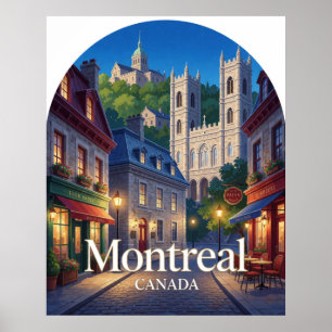 Montreal Old Quebec Architecture Travel Poster