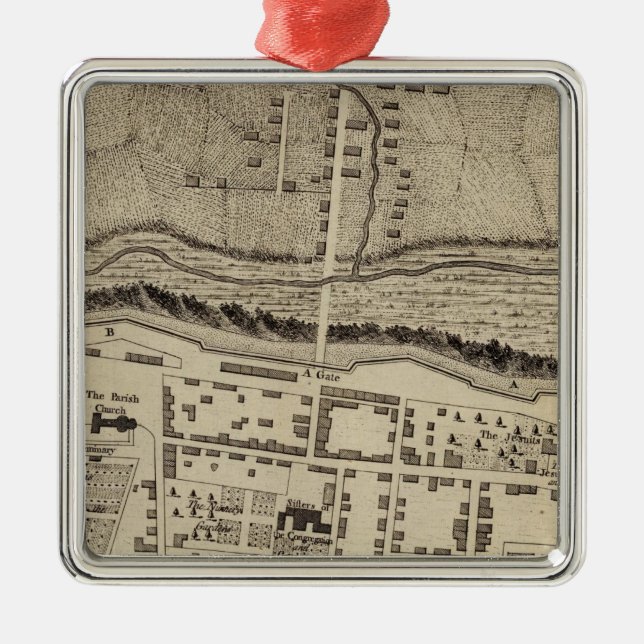 Montreal or Ville Marie Metal Tree Decoration (Front)