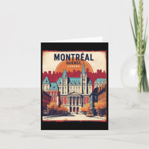 Montreal Quebec Canada 1950s Vintage Travel Touris Card