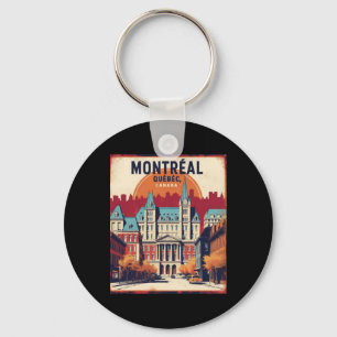Montreal Quebec Canada 1950s Vintage Travel Touris Key Ring