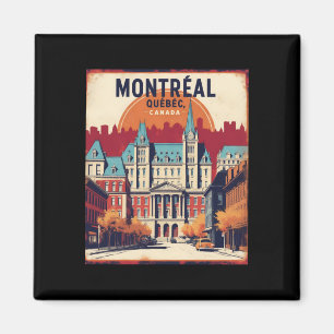 Montreal Quebec Canada 1950s Vintage Travel Touris Magnet
