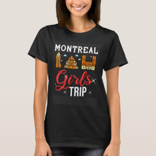 Montreal Quebec Canada City Trip Skyline Map Trave T-Shirt
