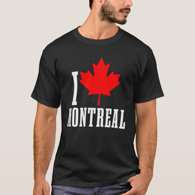 Montreal Quebec Canada Maple Leaf Canadian Flag Pr T-Shirt (Front)