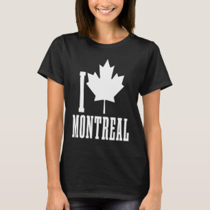 Montreal Quebec Canada Maple Leaf Red Canadian Fla T-Shirt