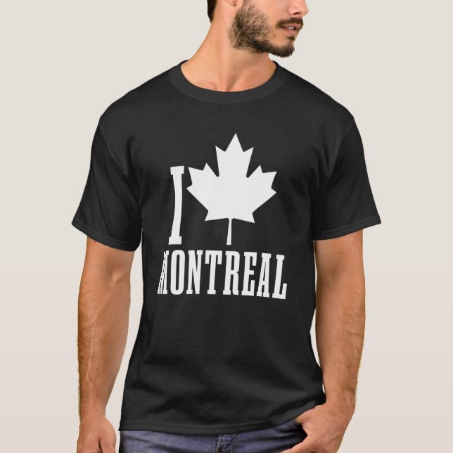 Montreal Quebec Canada Maple Leaf Red Canadian Fla T-Shirt (Front)