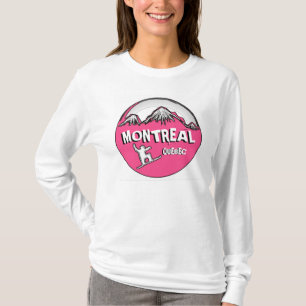 Montreal Quebec Canada pink snowboard hoodie T-Shirt