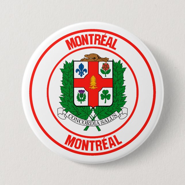 Montreal Round Emblem 7.5 Cm Round Badge (Front)