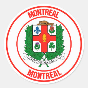 Montreal Round Emblem Classic Round Sticker