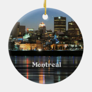 Montreal Skyline Ceramic Tree Decoration