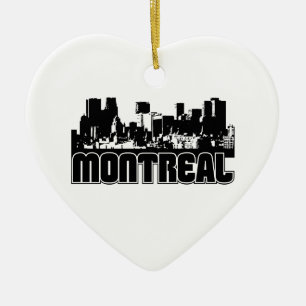 Montreal Skyline Ceramic Tree Decoration