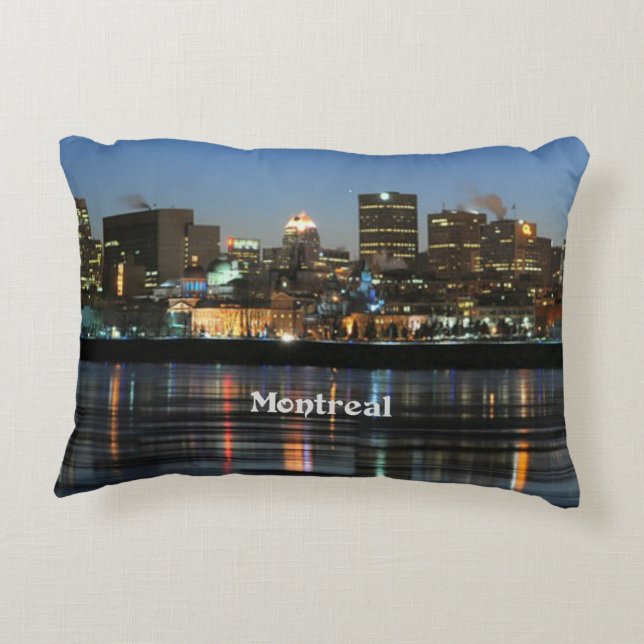 Montreal Skyline Decorative Cushion (Back)