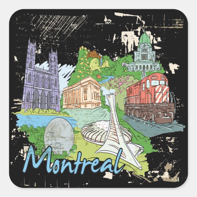 Montreal Square Sticker (Front)