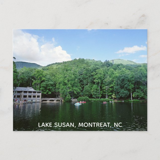 Montreat North Carolina Lake Susan Travel Photo Postcard (Front)