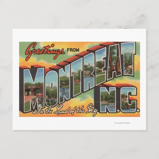 Montreat, North Carolina - Large Letter Scenes 2 Postcard (Front)