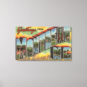 Montreat, North Carolina - Large Letter Scenes Canvas Print