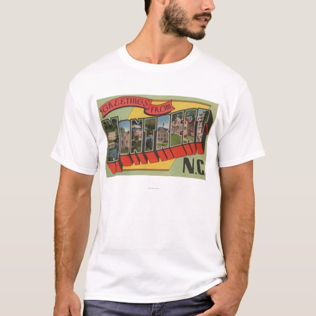 Montreat, North Carolina - Large Letter Scenes T-Shirt (Front)